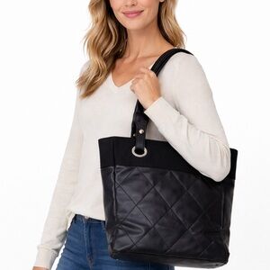 Chanel Black Quilted Leather Tote